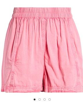 Bermuda Pink Elastic-Waist Casual Shorts